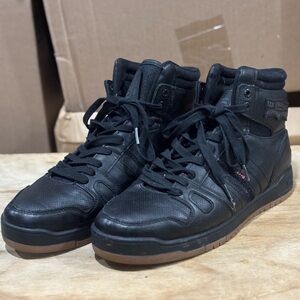 Levi’s Men's 520 Basketball Hi Fenice Matte Sneakers Shoes Black/Gum Size 10.5